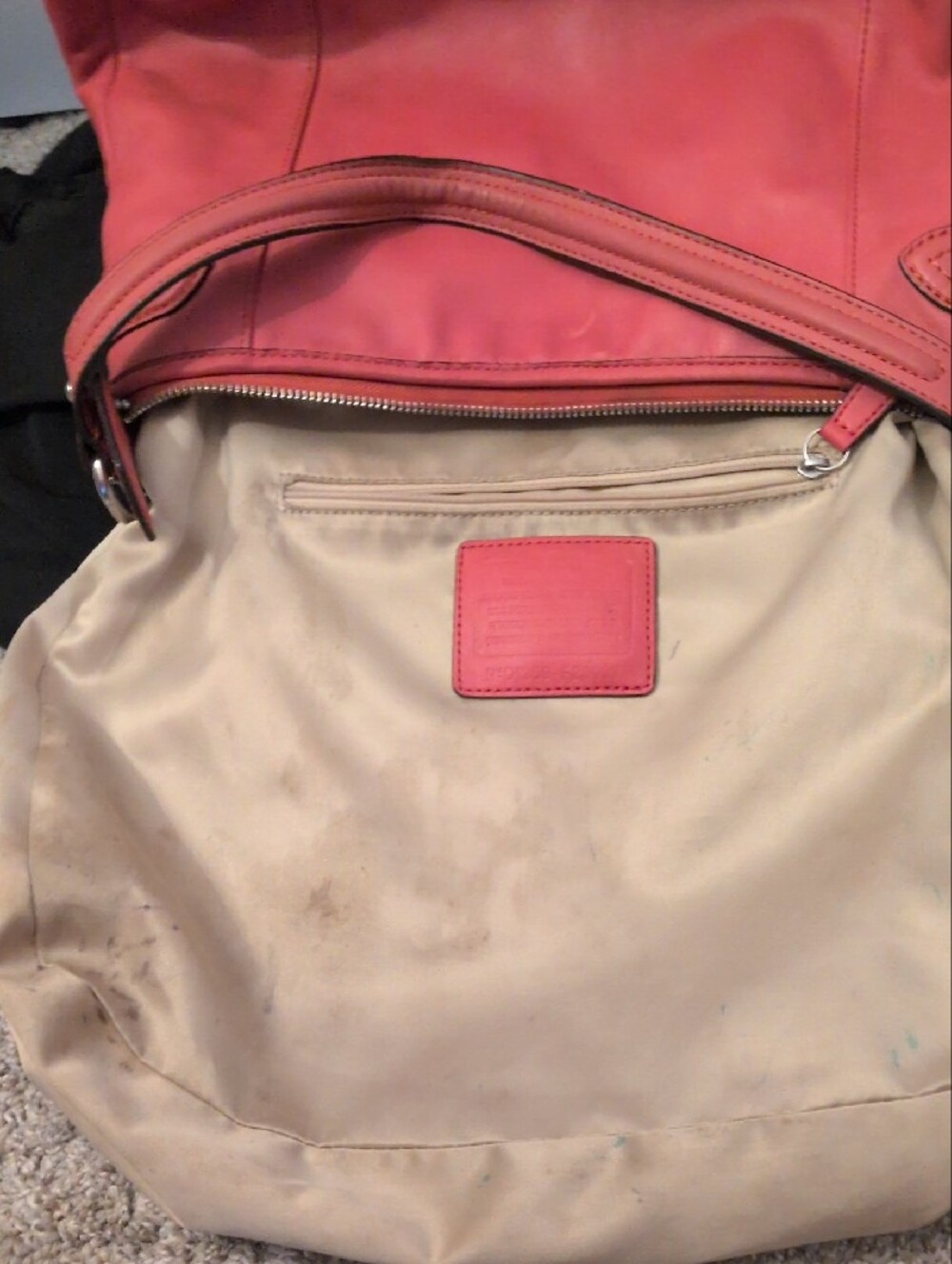 Coach Daisy  Leather Shoulder Bag in Dark Pink - Picture 12 of 16